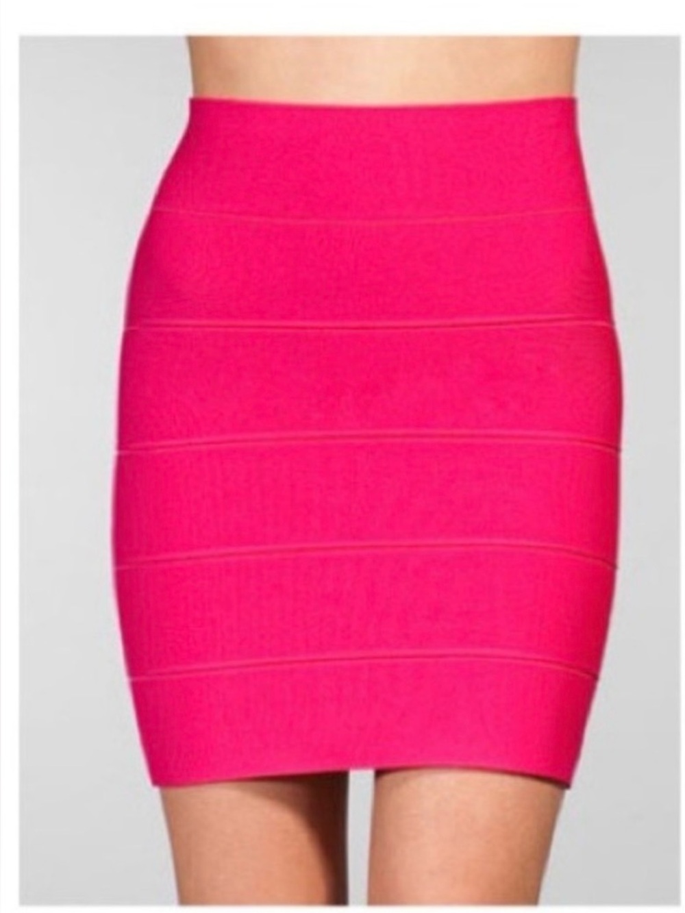 BCBGMaxAzria Hot Pink Bandage Pencil Skirt